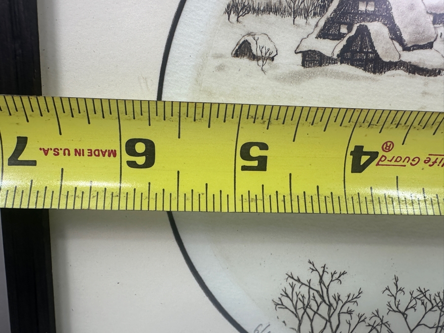 Etching Titled 'Farm House 30' By Japanese Artist Hiroto Norikane (b. 1949) Limited Edition 6/100 8.5'W x 8.5'H [Photo 7]