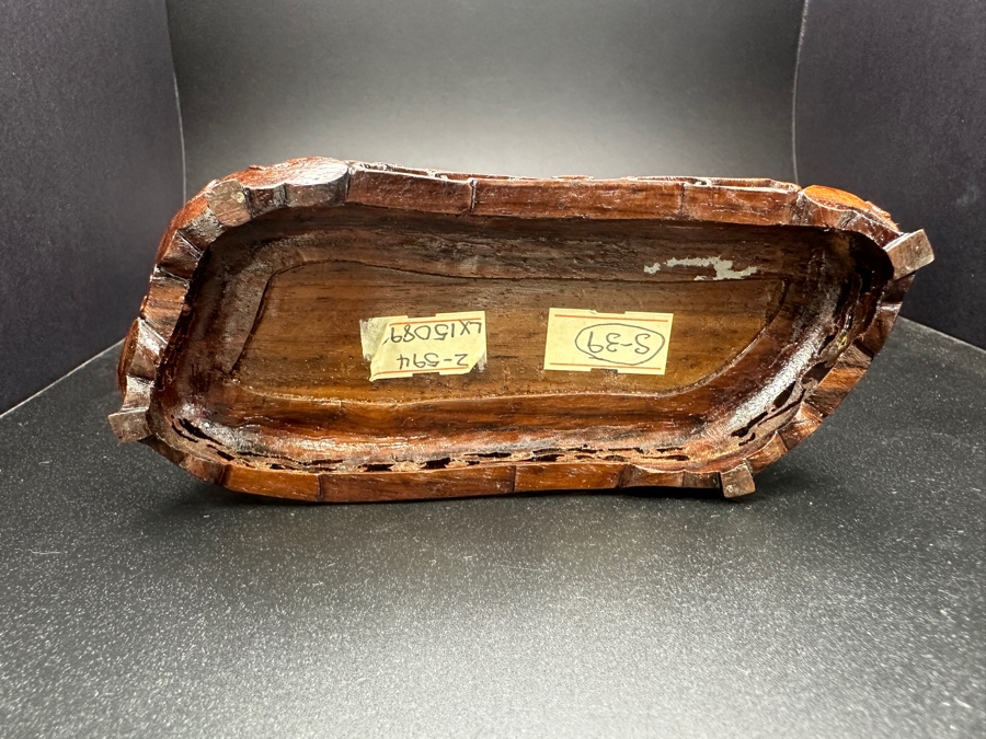 Chinese Carved Stone Figurine On Wooden Base 6'H [Photo 9]