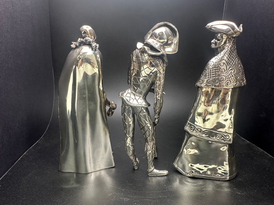 Three Metal Commedia Dell'Arte Figures 5.5'H [Photo 3]