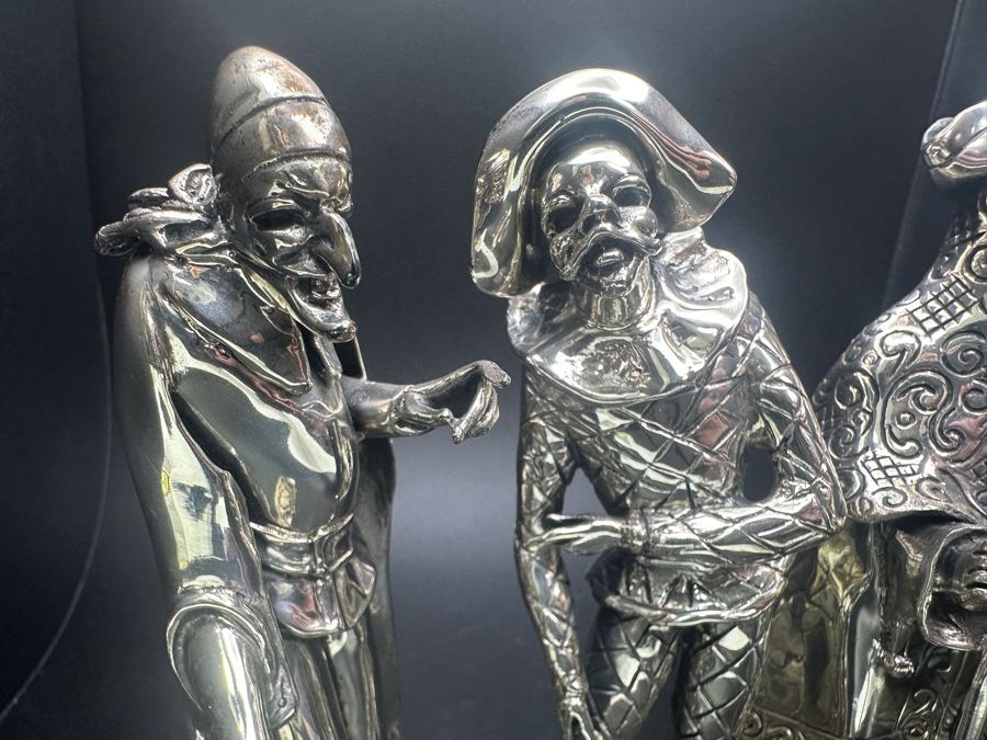 Three Metal Commedia Dell'Arte Figures 5.5'H [Photo 5]