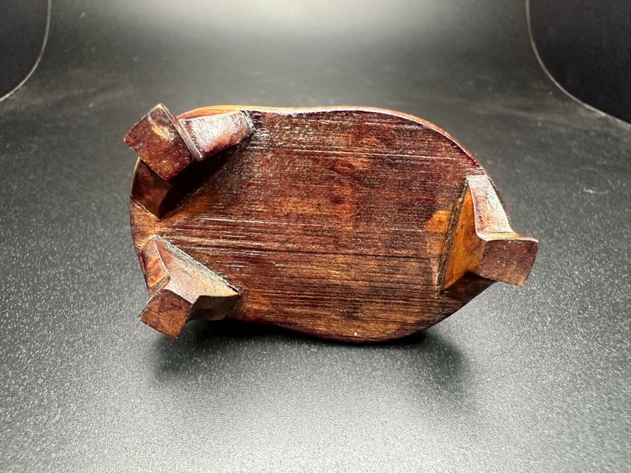 Vintage Chinese Hand Carved Jade Stone Dog Zodiac Figurine On Wooden Stand 3'H [Photo 6]