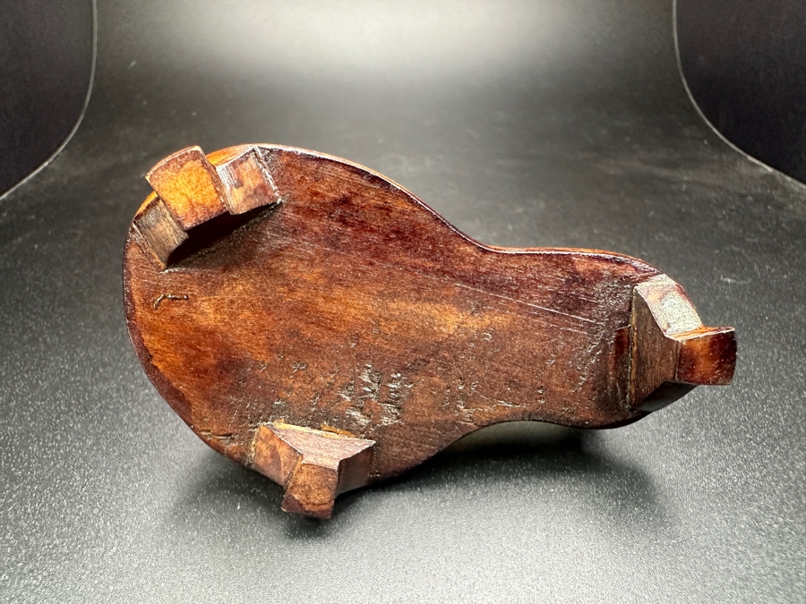 Vintage Chinese Hand Carved Pale Green Jade Snake Zodiac Figurine on Wooden Stand 3'H [Photo 8]