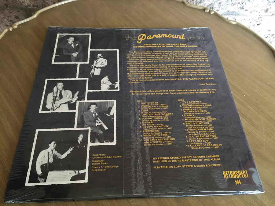 Frank Sinatra ‎- The Paramount Years - Retrospect ‎- 504 - SEALED [Photo 3]