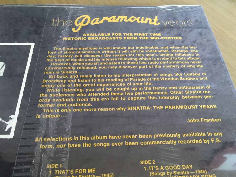 Frank Sinatra ‎- The Paramount Years - Retrospect ‎- 504 - SEALED [Photo 5]