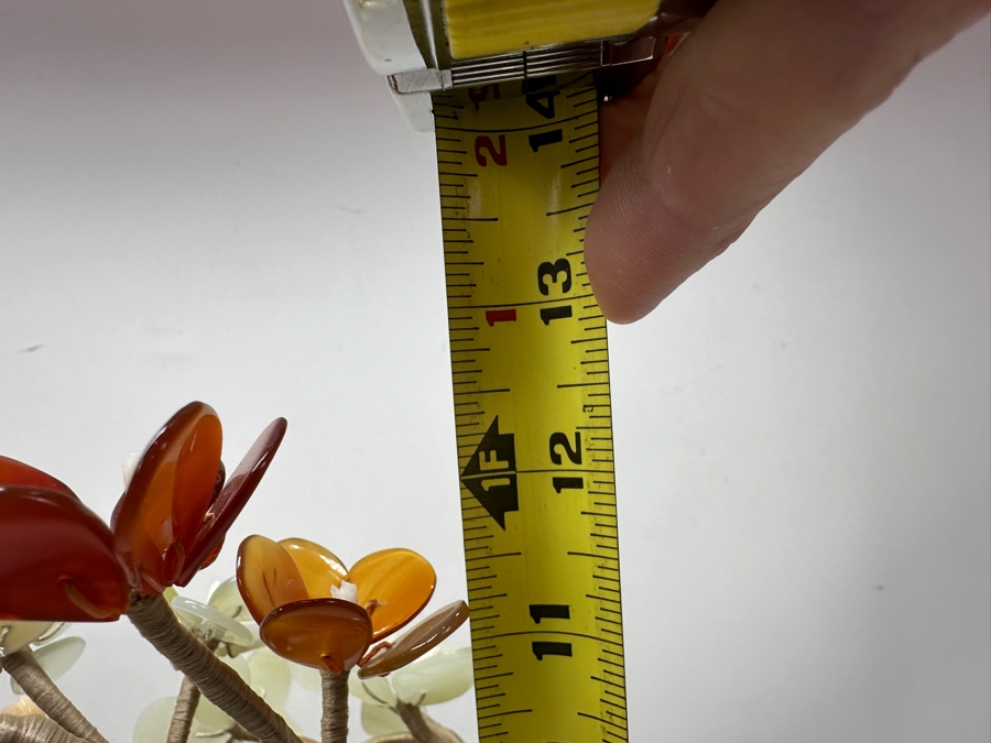 Vintage Chinese Various Stones And Jade Bonsai Tree Sculpture 12'W x 12'H [Photo 10]