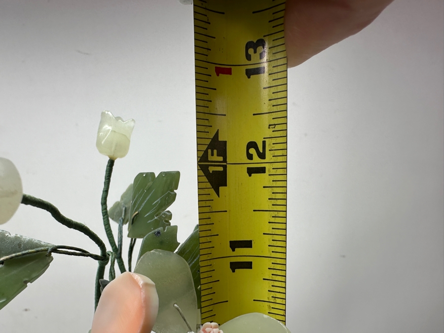 Vintage Chinese Various Stones And Jade Blossoming Tree Sculpture 14'W x 12'H [Photo 10]