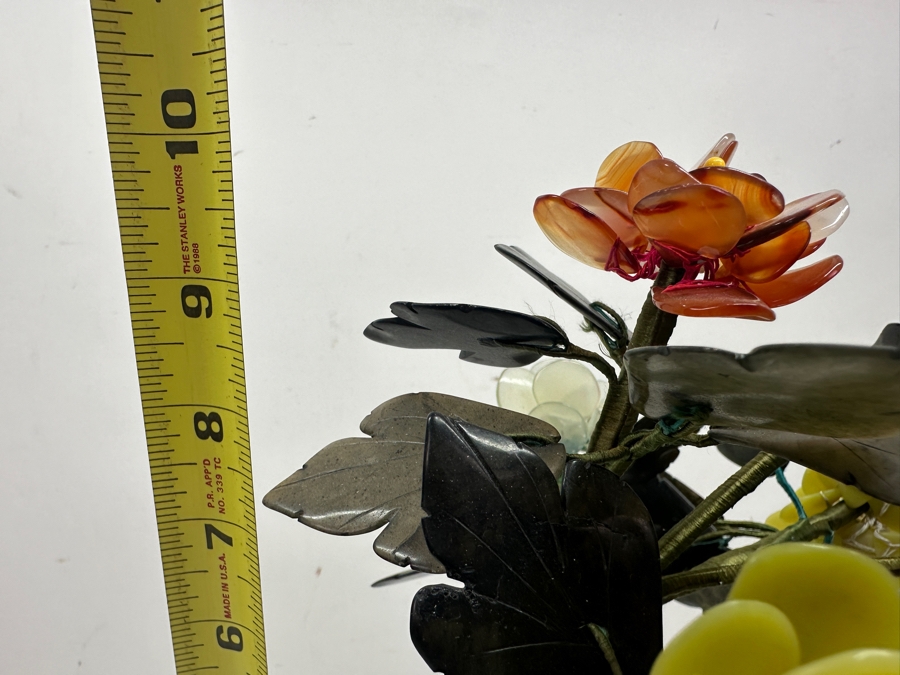 Vintage Chinese Various Stones And Jade Bonsai Tree Sculpture 11'W x 10'H [Photo 13]