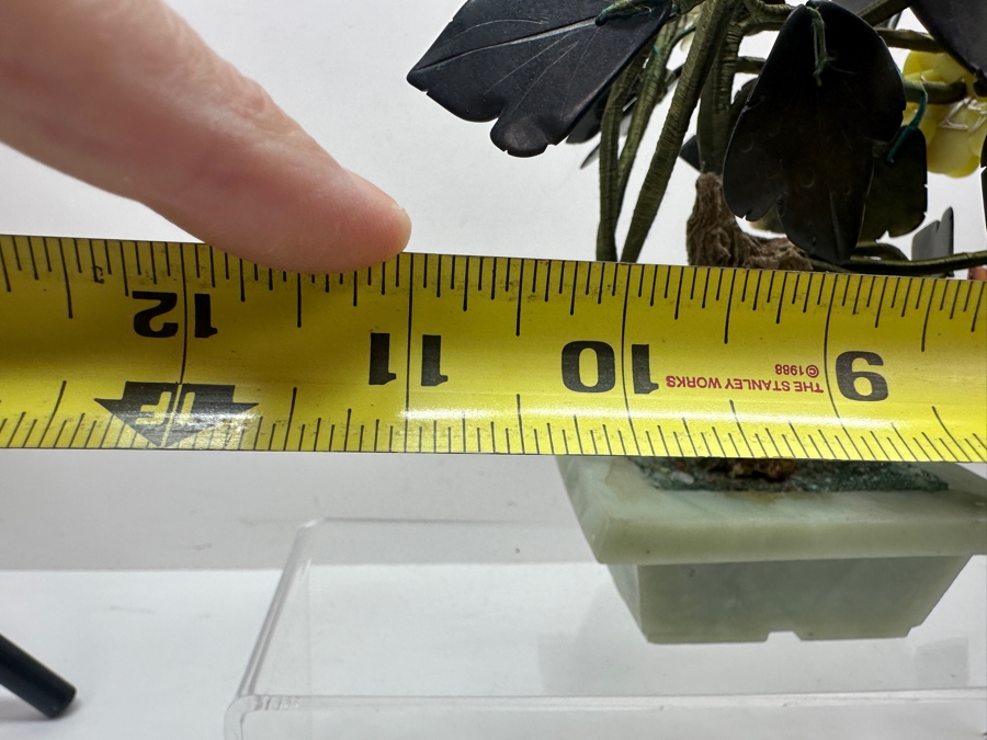 Vintage Chinese Various Stones And Jade Bonsai Tree Sculpture 11'W x 10'H [Photo 12]