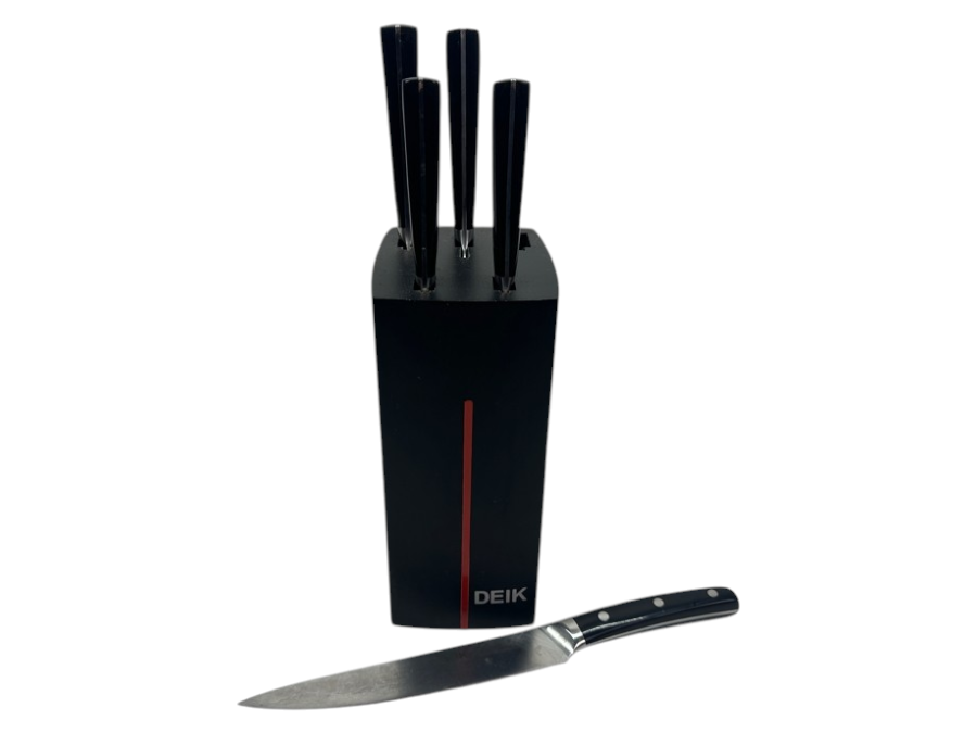 Deik Kitchen Knife Set With Black Storage Block
