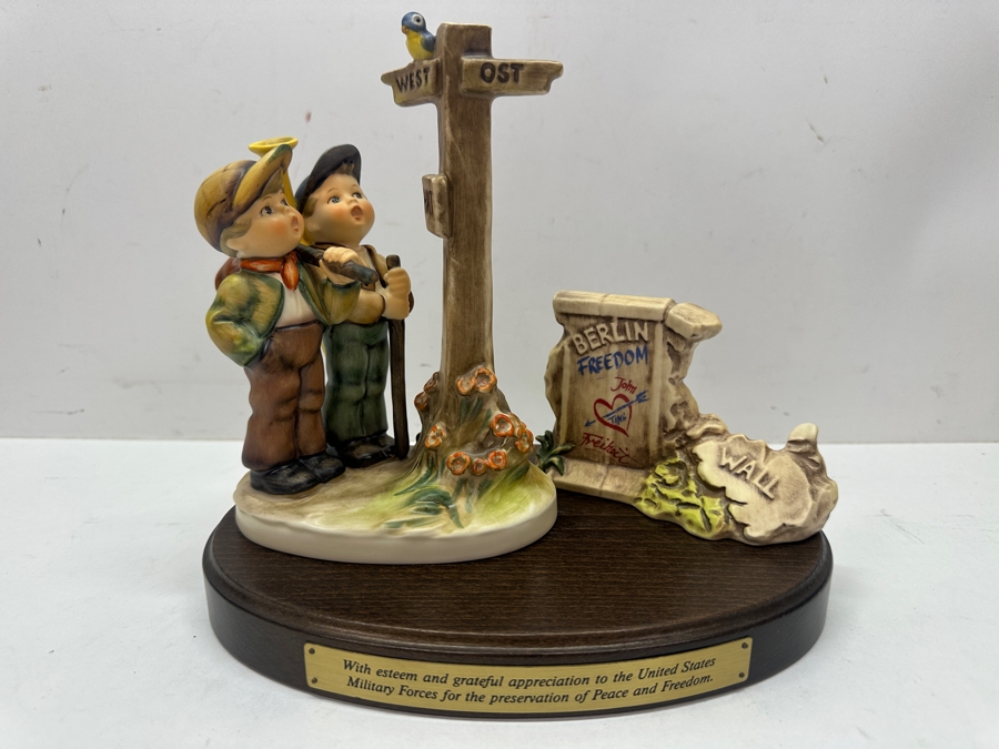 Special Limited Edition 1992 Hummel Figurine Freedom Edition Of 'Crossroads' Recognizing The Distinguished Achievements Of The U.S. Military Showing The Berlin Wall With Original Box 7.5'H [Photo 4]