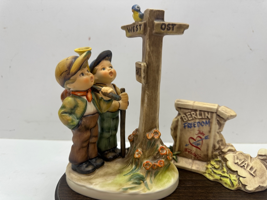 Special Limited Edition 1992 Hummel Figurine Freedom Edition Of 'Crossroads' Recognizing The Distinguished Achievements Of The U.S. Military Showing The Berlin Wall With Original Box 7.5'H [Photo 6]