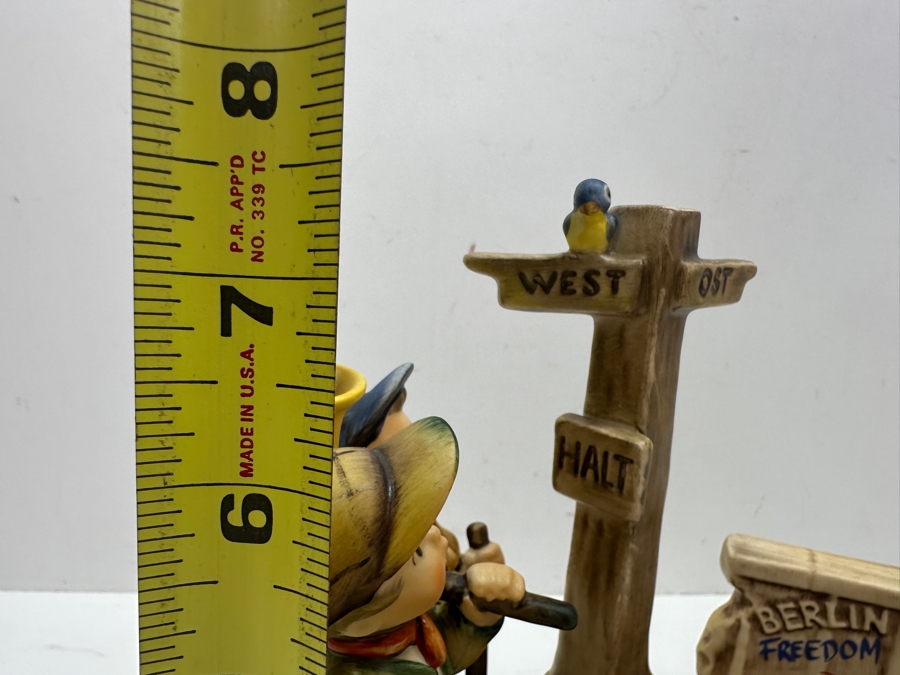 Special Limited Edition 1992 Hummel Figurine Freedom Edition Of 'Crossroads' Recognizing The Distinguished Achievements Of The U.S. Military Showing The Berlin Wall With Original Box 7.5'H [Photo 12]