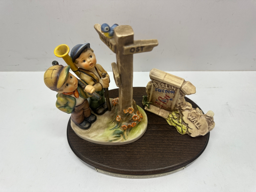 Special Limited Edition 1992 Hummel Figurine Freedom Edition Of 'Crossroads' Recognizing The Distinguished Achievements Of The U.S. Military Showing The Berlin Wall With Original Box 7.5'H [Photo 8]