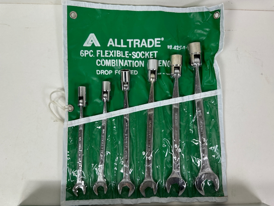(3) New Alltrade Tool Sets: Flexible Socket Set, Adjustable Pipe Wrench Set And Ratchet Socket Set [Photo 5]