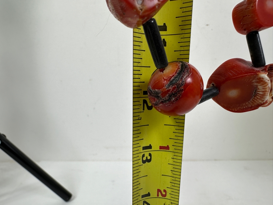 Chunky Red Coral Beaded 24' Necklace [Photo 6]