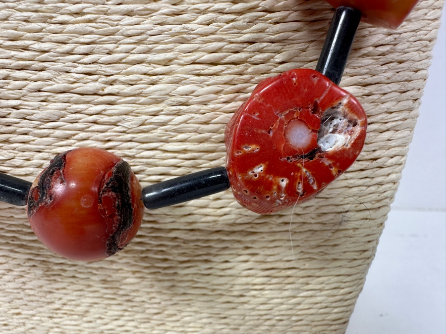 Chunky Red Coral Beaded 24' Necklace [Photo 2]