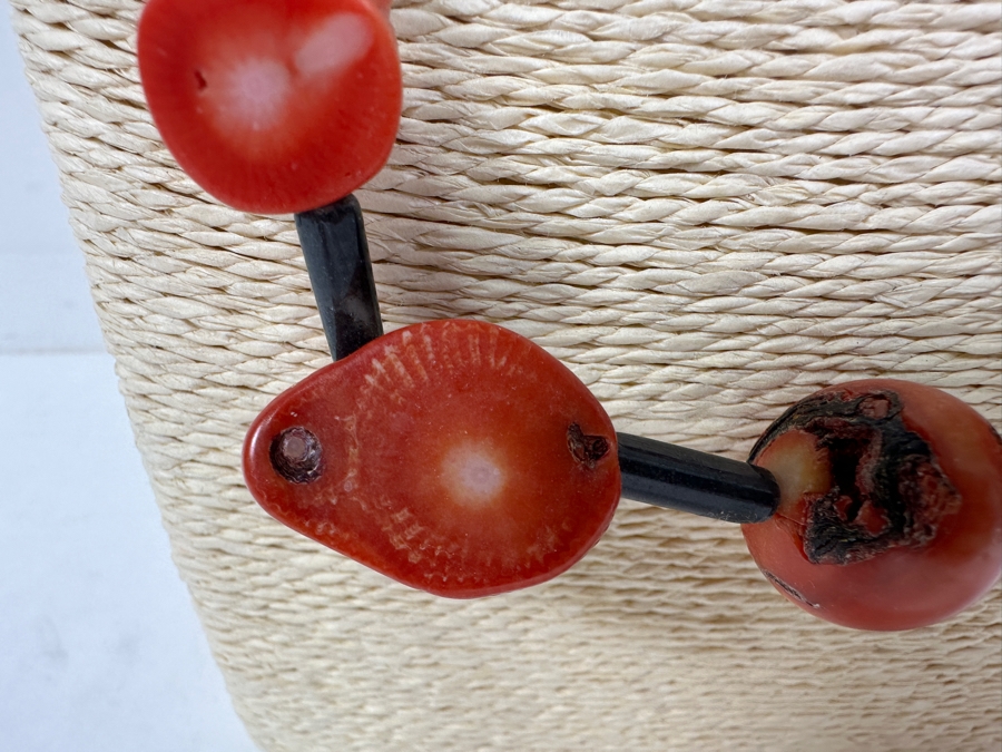 Chunky Red Coral Beaded 24' Necklace [Photo 3]