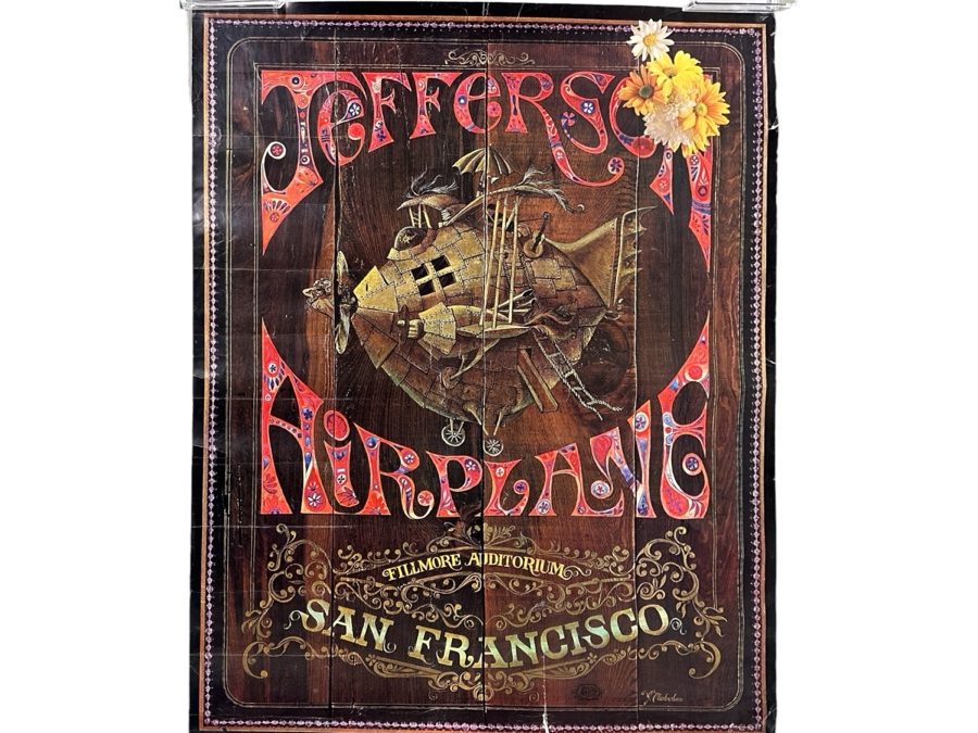 Last Minute Add - Jefferson Airplane Fillmore Auditorium San Francisco Poster By Sparta Graphics 30' X 39'