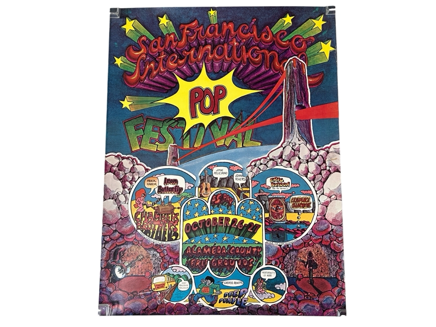 Last Minute Add - San Francisco International Pop Festival Poster Of 1968 Featuring Various Performers