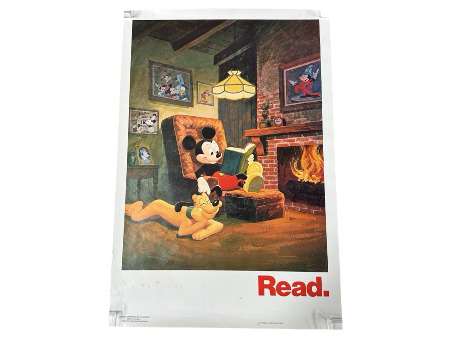 Last Minute Add - Vintage 1978 Walt Disney Education Read. Poster By The American Library Association 21' X 31.5'