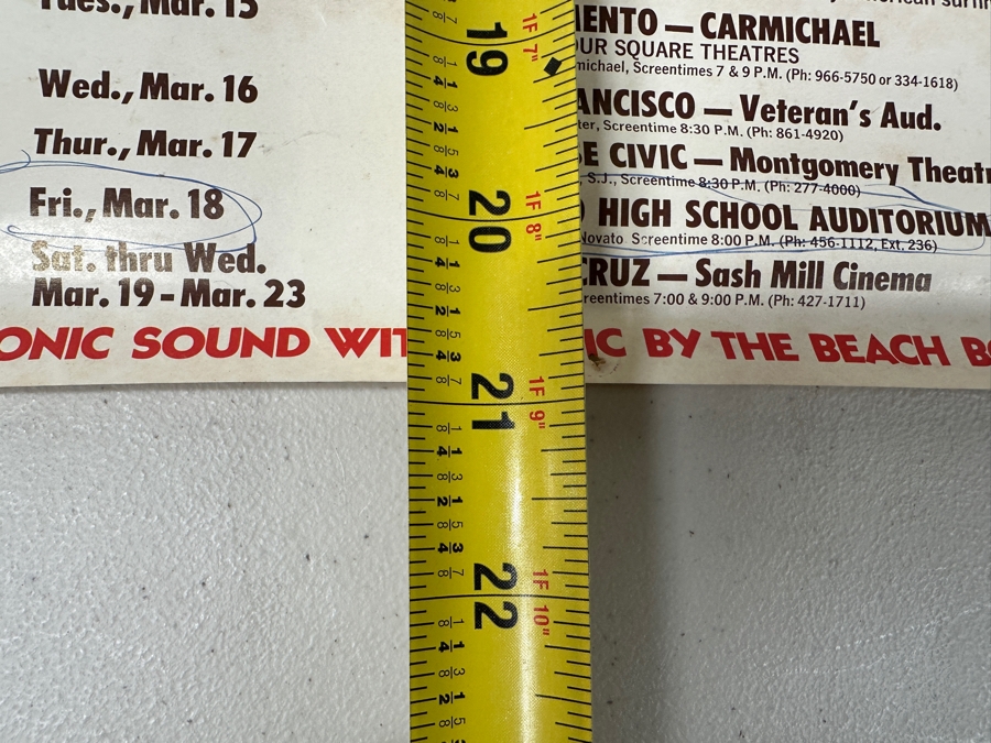 Last Minute Add - Vintage Five Summer Stories Plus Four Surfing Film Poster By Rick Griffin 12' X 21' [Photo 8]