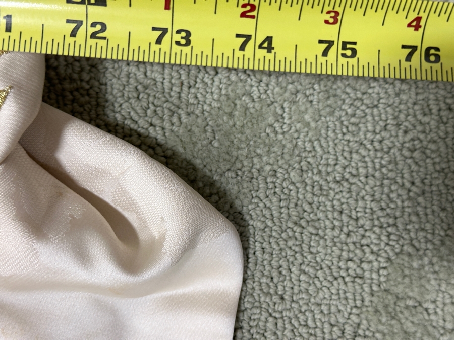 Huge Vintage Japanese Silk Uchikake Wedding Kimono Featuring Gold Cranes And Fan Embroidery 50'W X 74'L [Photo 11]