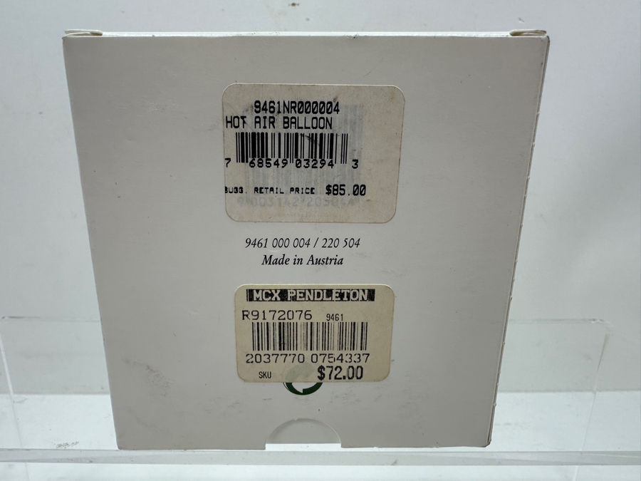 Vintage Swarovski Crystal Hot Air Balloon On Cloud Base Figurine With Gold Accents And Original Box [Photo 5]