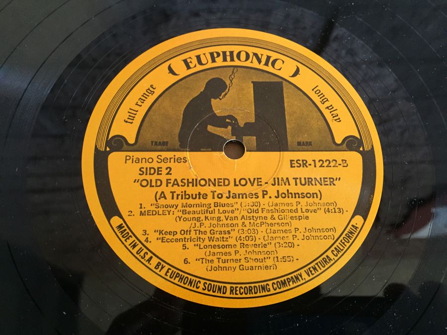 Jim Turner - Old Fashioned Love - Tribute to James P. Johnson - Euphonic - ESR-1222 [Photo 6]