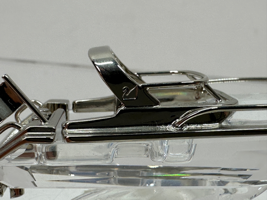 Vintage Swarovski Crystal Memories Miniature Figurine Power Boat With Rhodium-Plated Metal Accents [Photo 6]