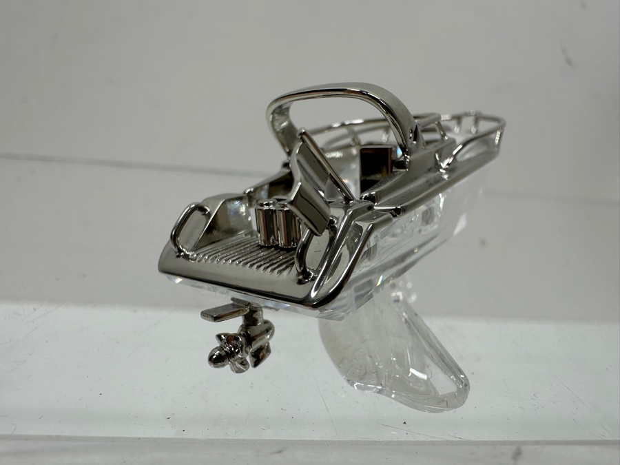 Vintage Swarovski Crystal Memories Miniature Figurine Power Boat With Rhodium-Plated Metal Accents [Photo 5]