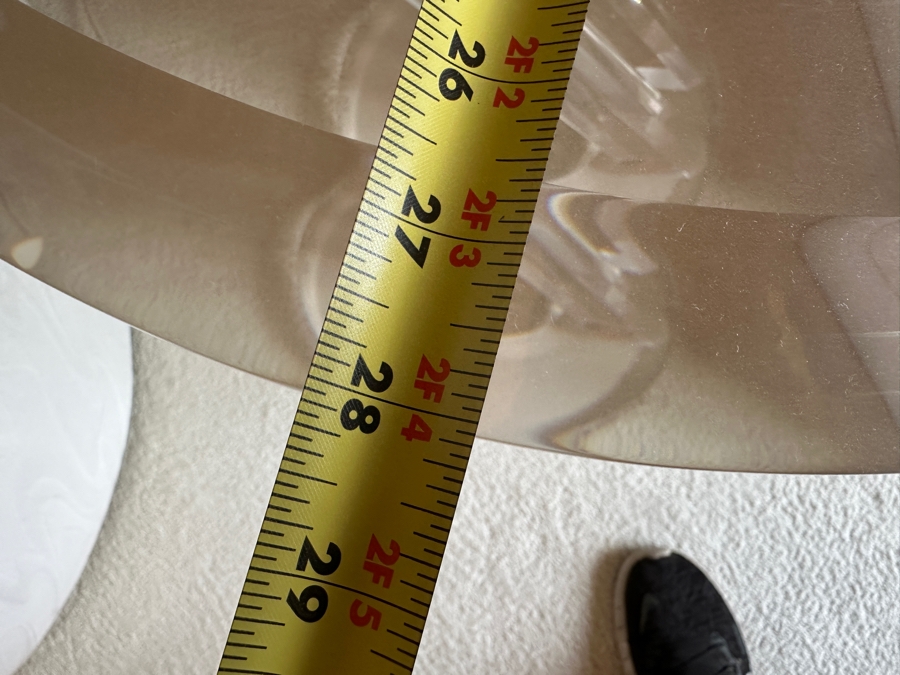 Stunning Lucite Modernist Round Side Table 28'W X 22'H [Photo 6]