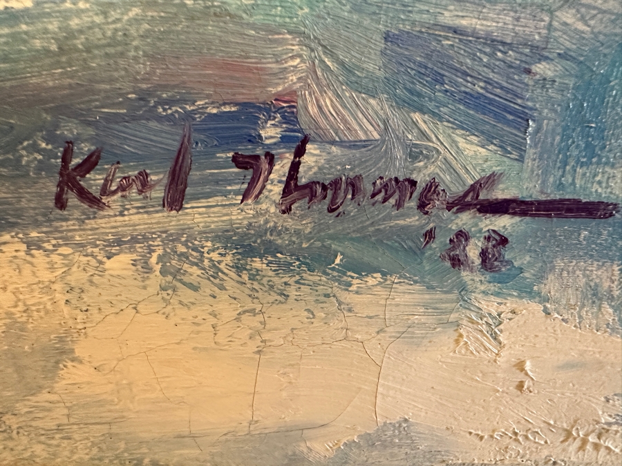 Original Karl Thomas Oil Painting On Canvas Of Big Sur, California 48'W X 40'H Estimate $6,000 [Photo 7]