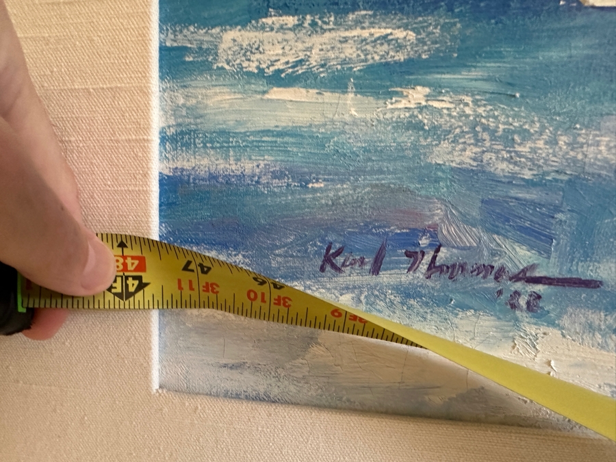 Original Karl Thomas Oil Painting On Canvas Of Big Sur, California 48'W X 40'H Estimate $6,000 [Photo 9]