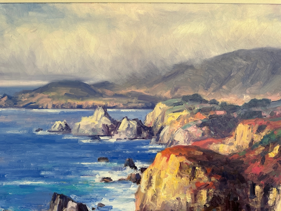 Original Karl Thomas Oil Painting On Canvas Of Big Sur, California 48'W X 40'H Estimate $6,000 [Photo 5]