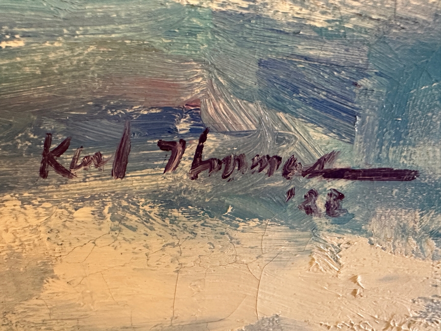 Original Karl Thomas Oil Painting On Canvas Of Big Sur, California 48'W X 40'H Estimate $6,000 [Photo 8]