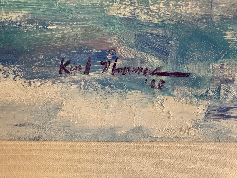 Original Karl Thomas Oil Painting On Canvas Of Big Sur, California 48'W X 40'H Estimate $6,000 [Photo 6]