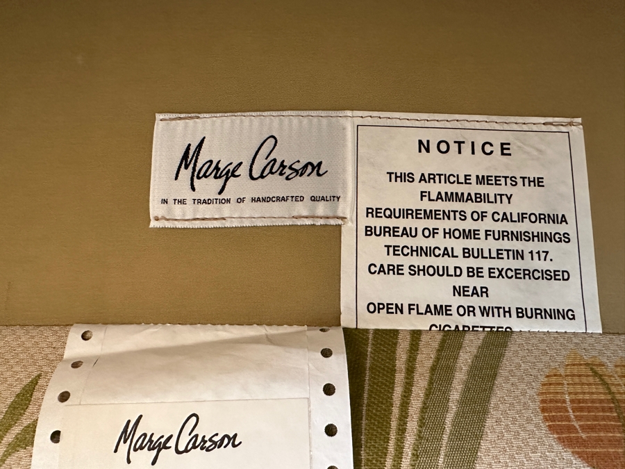 Pair Of Stunning Marge Carson Oversized Upholstered Armchairs 43.5'W X 38'D X 32'H [Photo 10]