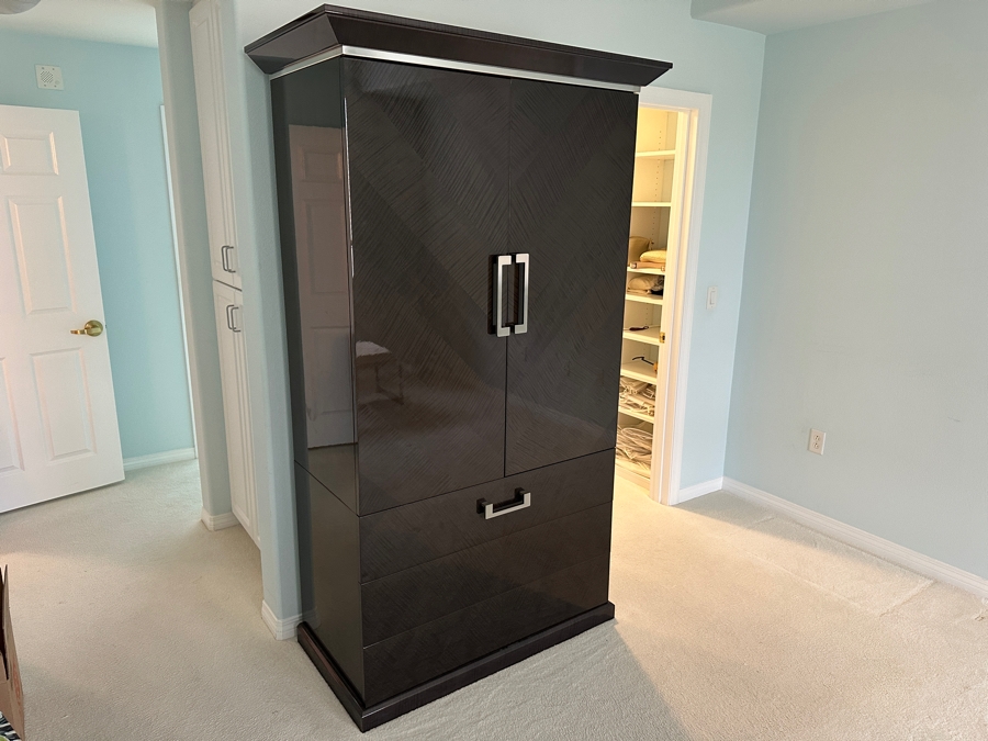 Just Added - 3-Piece Modern Armoire Cabinet With 3-Drawers 47'W X 25'D X 81.5'H - Purchased From Lawrence Furniture For $2,299