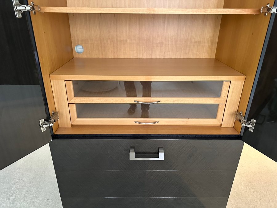 Just Added - 3-Piece Modern Armoire Cabinet With 3-Drawers 47'W X 25'D X 81.5'H - Purchased From Lawrence Furniture For $2,299 [Photo 3]