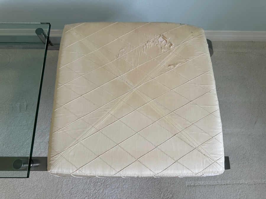 Just Added - Design Institute Of America (DIA) Chrome Island Bench With 2 Cushions 61.5'W X 17'D X 18'H [Photo 6]