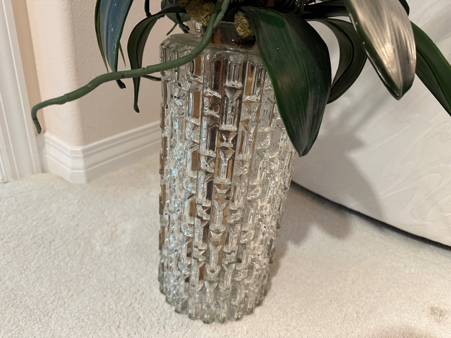 Just Added - Artificial Orchids Floral Display In Glass Vase 52'H [Photo 3]