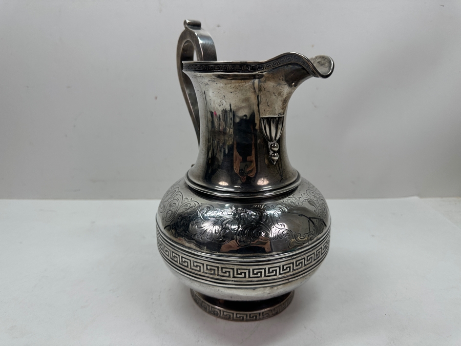 Antique TIFFANY & CO. C. 1854-1870 (Edward C. Moore) Sterling Silver Water Pitcher 10.25'H - 988g - Current Sterling Silver Melt Value Is $2,855 [Photo 6]