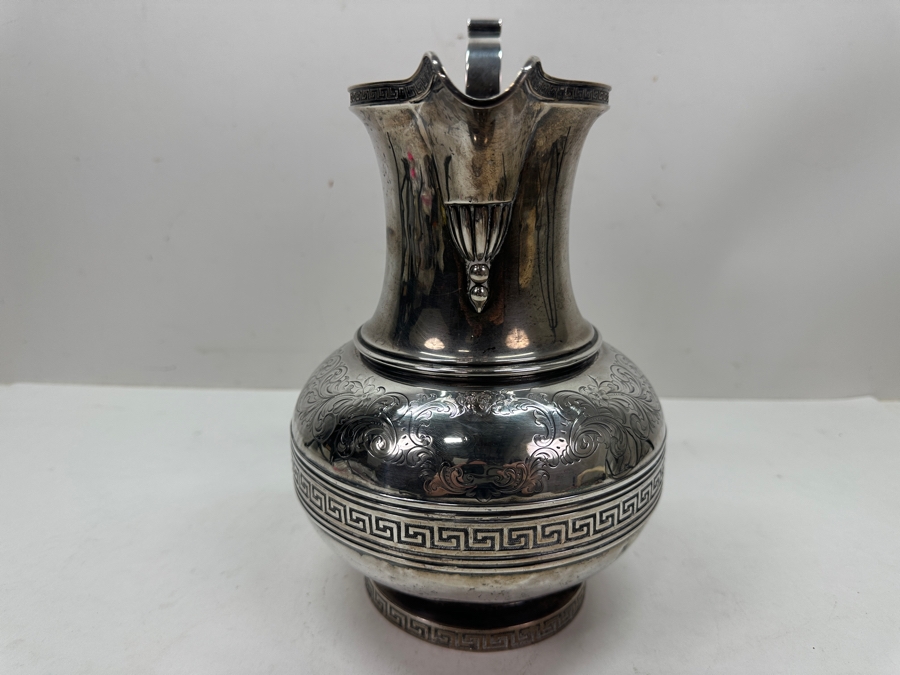 Antique TIFFANY & CO. C. 1854-1870 (Edward C. Moore) Sterling Silver Water Pitcher 10.25'H - 988g - Current Sterling Silver Melt Value Is $2,855 [Photo 5]