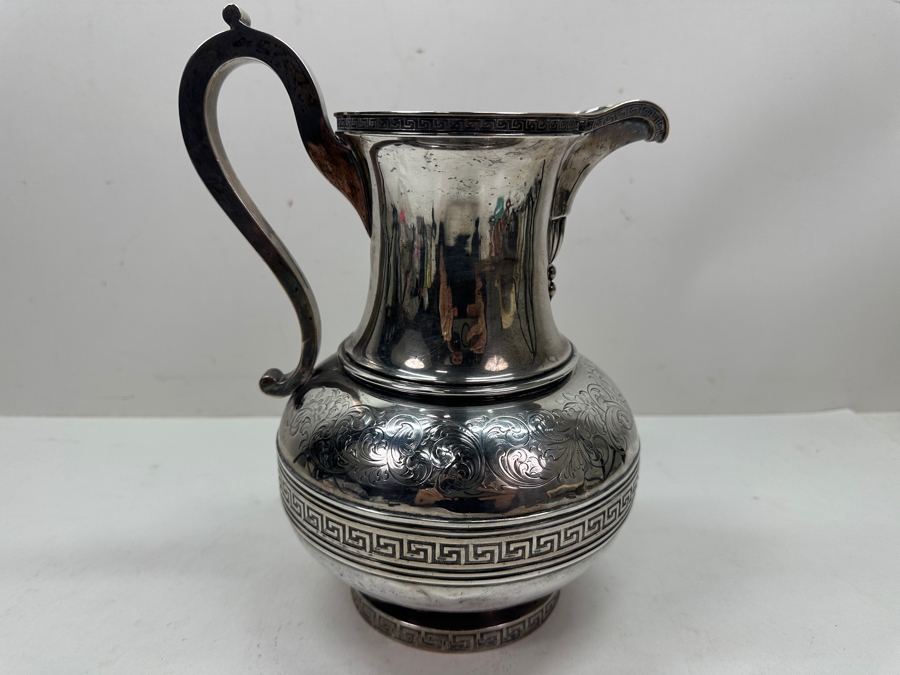 Antique TIFFANY & CO. C. 1854-1870 (Edward C. Moore) Sterling Silver Water Pitcher 10.25'H - 988g - Current Sterling Silver Melt Value Is $2,855 [Photo 7]