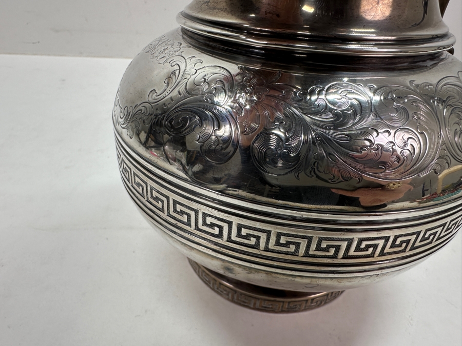Antique TIFFANY & CO. C. 1854-1870 (Edward C. Moore) Sterling Silver Water Pitcher 10.25'H - 988g - Current Sterling Silver Melt Value Is $2,855 [Photo 12]