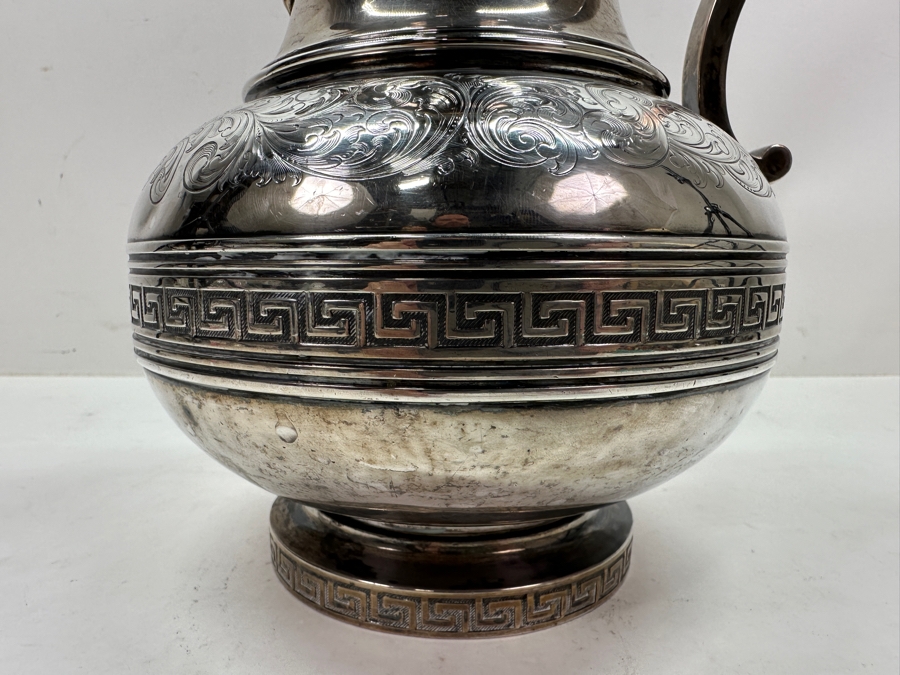 Antique TIFFANY & CO. C. 1854-1870 (Edward C. Moore) Sterling Silver Water Pitcher 10.25'H - 988g - Current Sterling Silver Melt Value Is $2,855 [Photo 3]