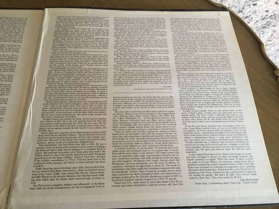 Paul Quinichette ‎- Basie Reunions - Prestige ‎- P-24109 - PROMO [Photo 5]