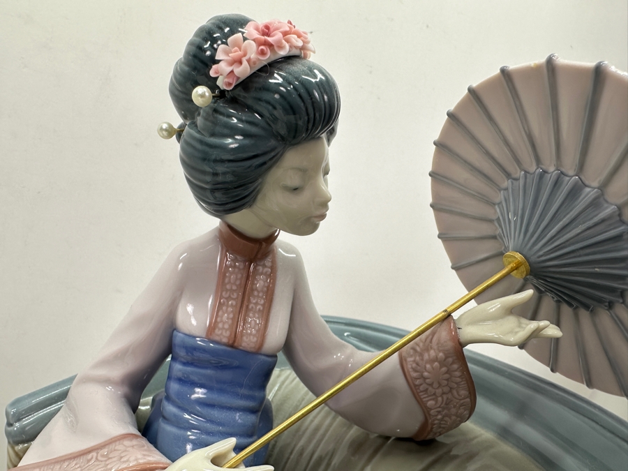 Large Vintage Lladro Porcelain Figurine Titled 'A Rickshaw Ride' Or 'Ride In China' By Salvador Debon 15'W X 8'D X 12.5'H [Photo 2]