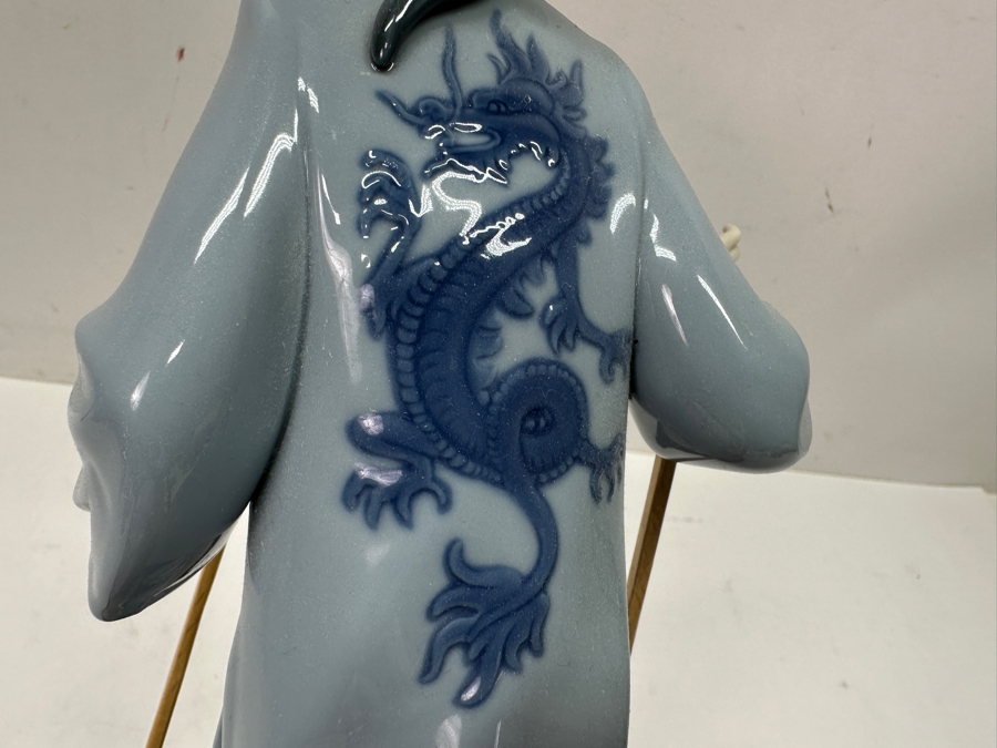 Large Vintage Lladro Porcelain Figurine Titled 'A Rickshaw Ride' Or 'Ride In China' By Salvador Debon 15'W X 8'D X 12.5'H [Photo 15]