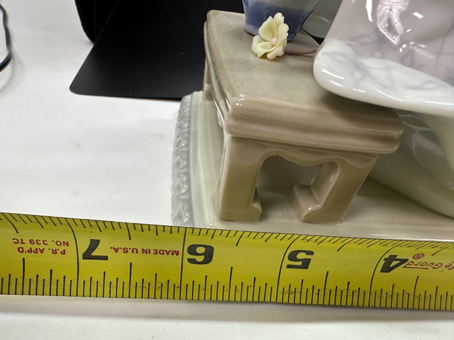 Vintage Lladro Porcelain Figurine Titled 'Japanese Girl Decorating' Or 'Geisha Flower Arranger' By Vincente Martinez 6'W X 4.5'D X 8'H [Photo 10]